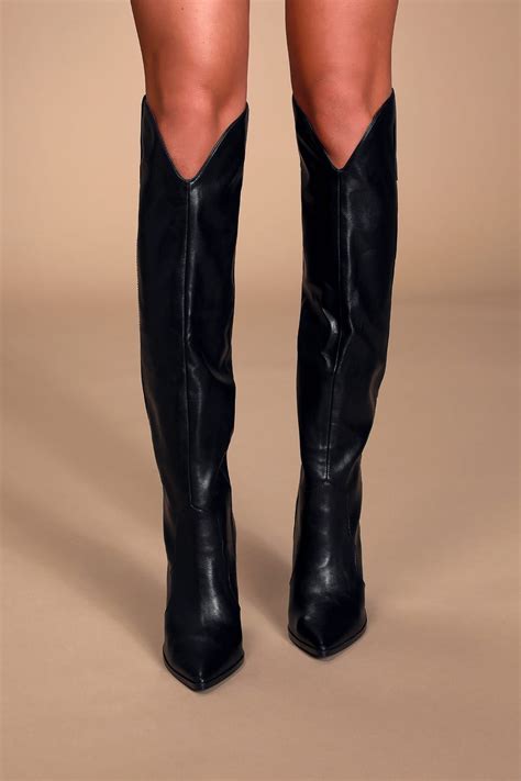 knee high black boots amazon|black knee high boots platform.